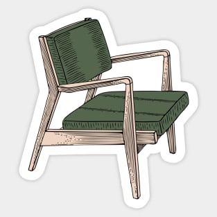 Green Modern Chair Sticker